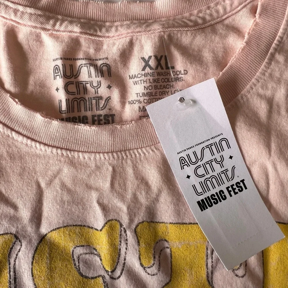 Austin City Limits 2024 Music Festival Lineup T-Shirt Pink‎ Eagle XXL NWT